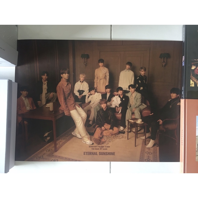 OFFICIAL POSTER SEVENTEEN FROM ALBUM YOU MAKE MY DAWN ETERNAL SUNSHINE. scoups jeonghan joshua jun h