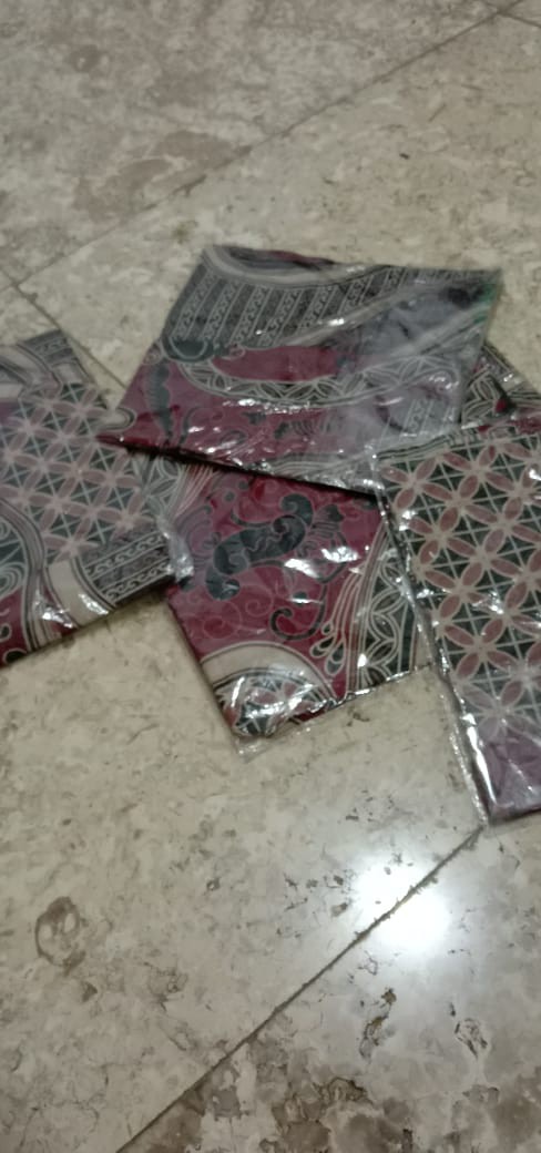 Batik Couple Keluarga Sania Ruffle Ori Ndoro Jowi Dnt~ Motif Tenun