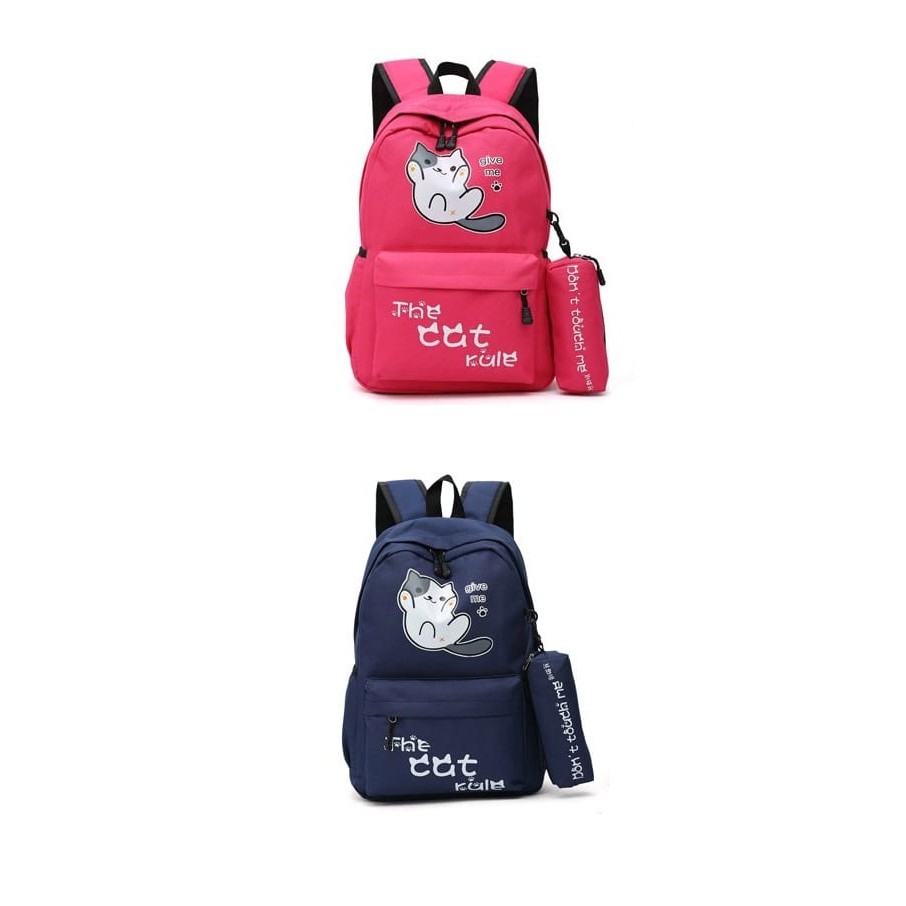 BACKPACK THE CAT RULE MURAH / TAS RANSEL ANAK KOREAN / TAS RANSEL ANAK SEKOLAH / TAS RANSEL MURAH