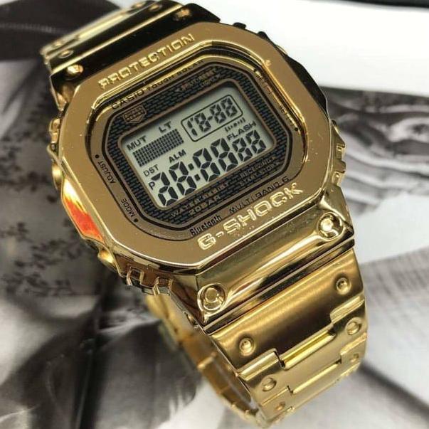 QPF (cod) NEW JAM TANGAN PRIA G-SHOCK CASIO DW 5600 METAL WARNA GOLD / JAM TANGAN PRIA RANTAI STANLE