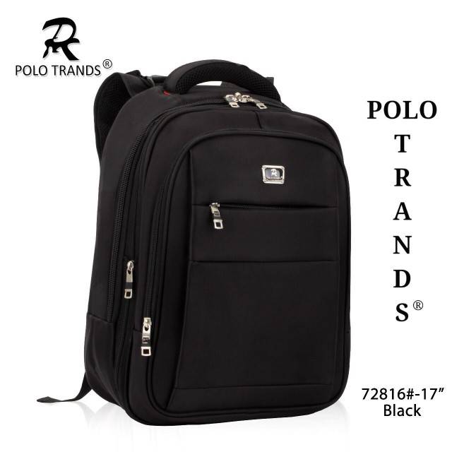 Polo Trands 72816 [ORIGINAL BRANDED] Tas Ransel Laptop FREE Rain Cover Pria/Wanita