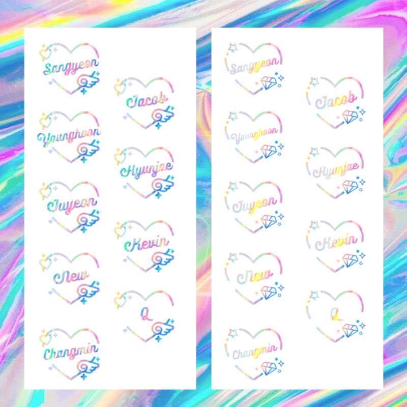 (MIN. 3PCS) STIKER HOLO Tb'Z DECO FANMADE STICKER LIGHTSTICK LAPTOP HANDPHONE DLL MURAH