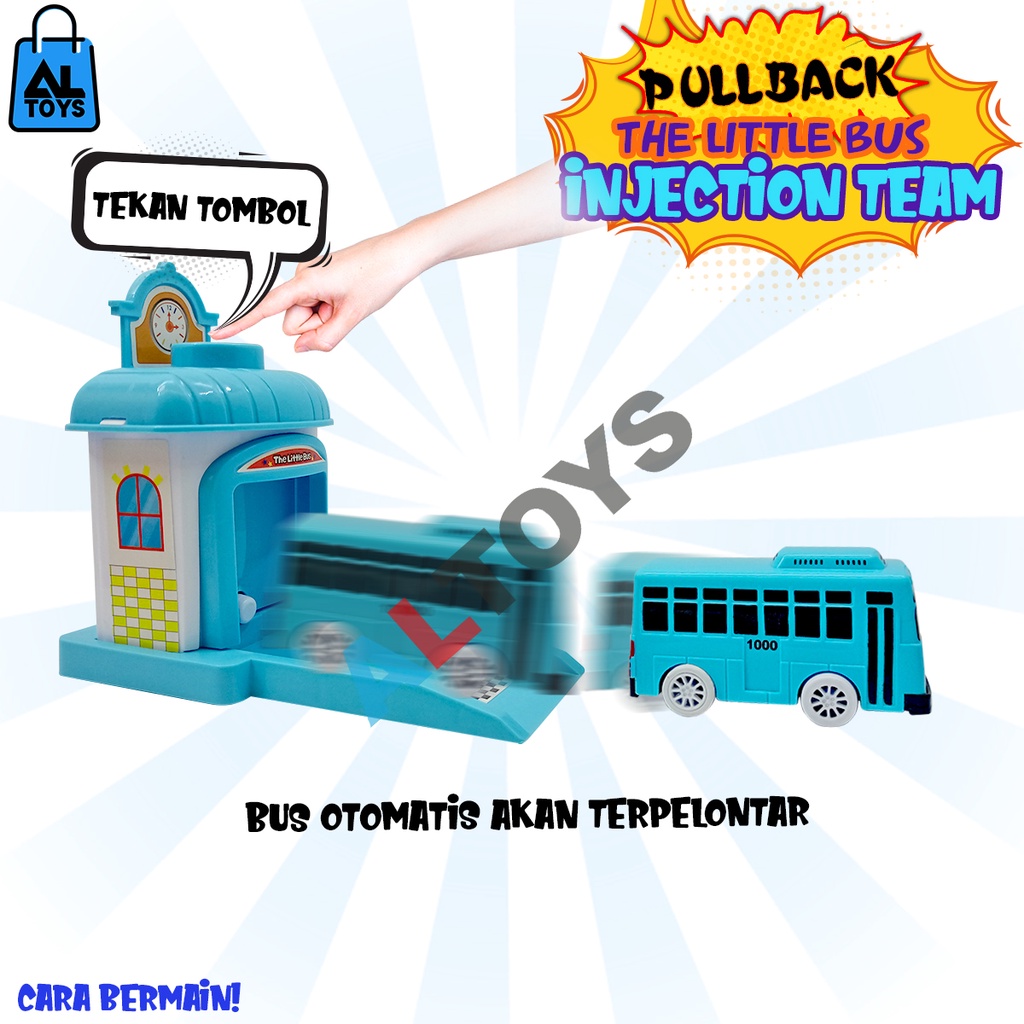 Mainan Anak Mobil Bus Tayoo The Little Bus Ejection Team PullBack