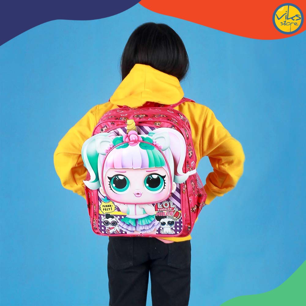 Tas Sekolah TK SD PAUD Ransel Anak Perempuan Tas Lucu Backpack Wanita Tas Punggung Karakter Boneka