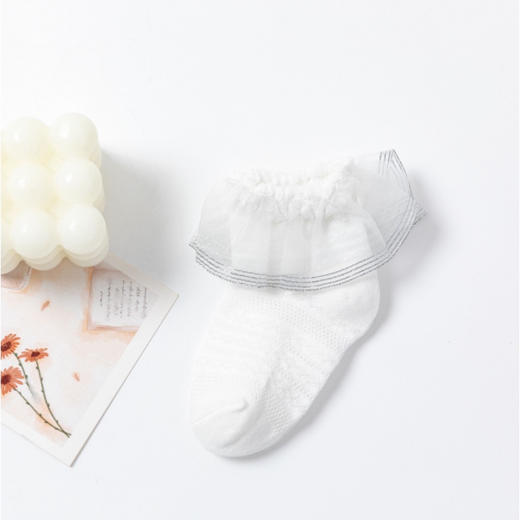 Swopply KS12 Kaos Kaki Renda Bayi Perempuan Katun Baby Socks Nyaman