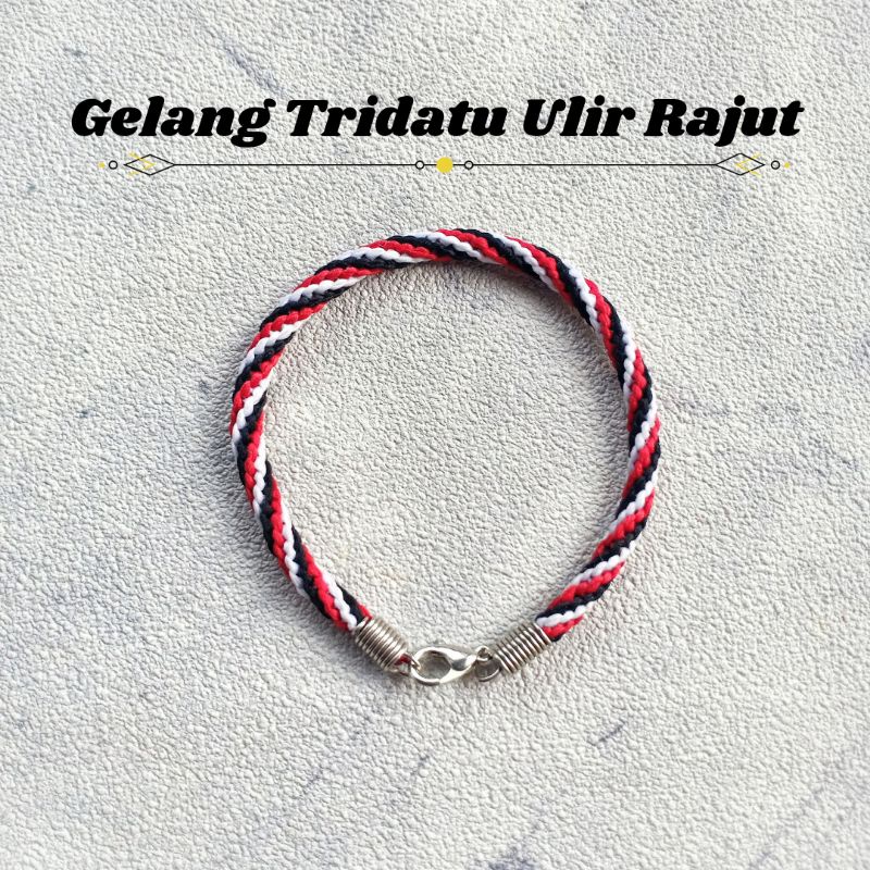 Gelang Tridatu Ulir Rajut / Gelang Tridatu Khas Bali / Gelang Cowok / Gelang Tridatu Rajut / Gelang Tridatu Custom / Craft Dewata