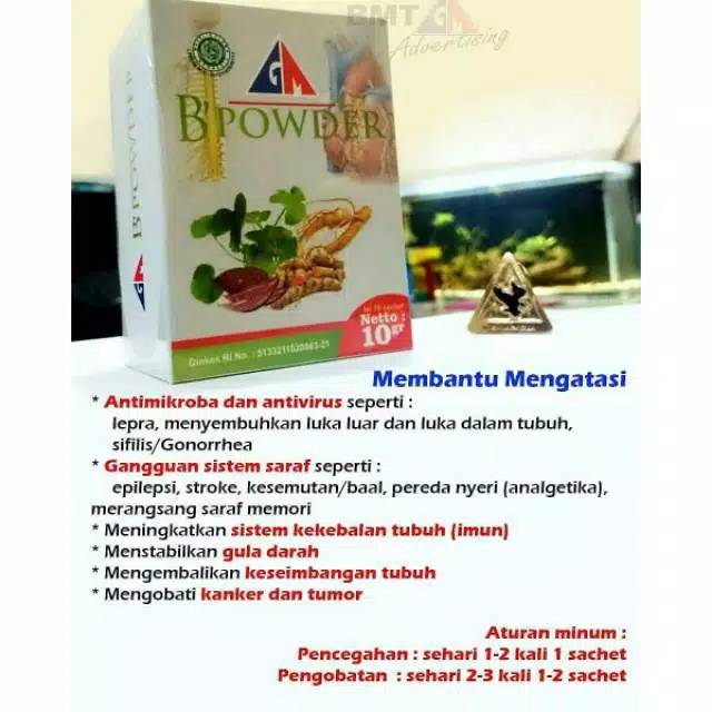 GM B POWDER ORIGINAL 100% Gusmus therapy GM (Herbal strook dan ganguan syaraf)