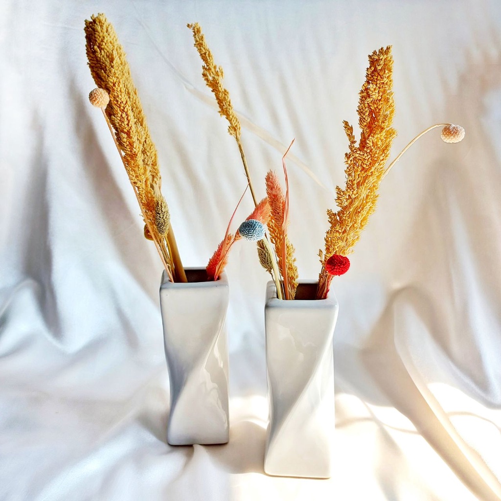 VAS/VASE/BEJANA BUNGA TANAMAN KERING KERAMIK MINIMALIS NORDIC STYLE | DEKORASI RUMAH RUANGAN TAMAN
