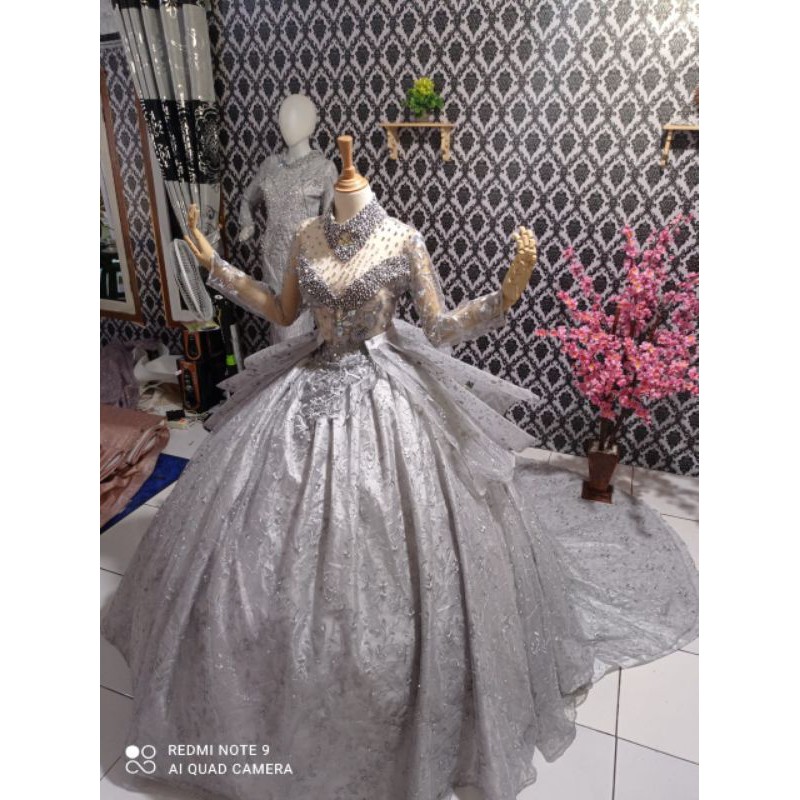 SALE GAUN PENGANTIN EKOR Barbie Crinolin Petticoat Petikut Akad Kebaya Pengantin Mewah Gotic Gotik