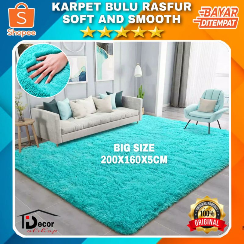 Karpet bulu ukuran besar 200x160x5cm