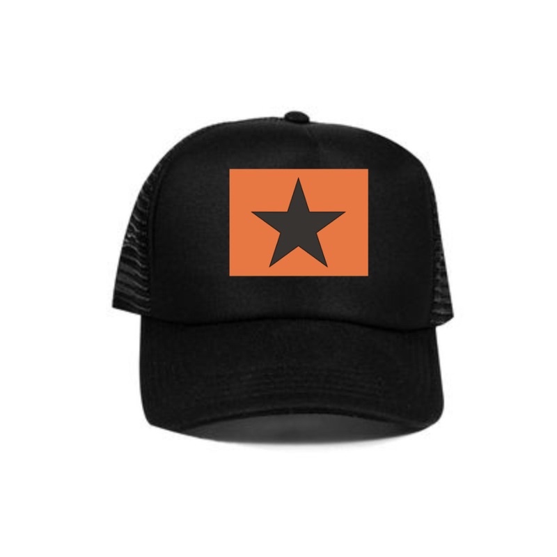 Topi Trucker Bintang Square - ORANGE