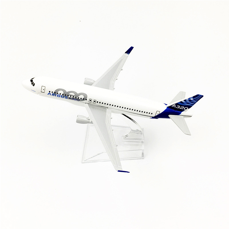 Miniatur Diecast Pesawat Terbang Airbus A320 Bahan Metal Ukuran 16CM / 20CM Untuk Koleksi / Hadiah