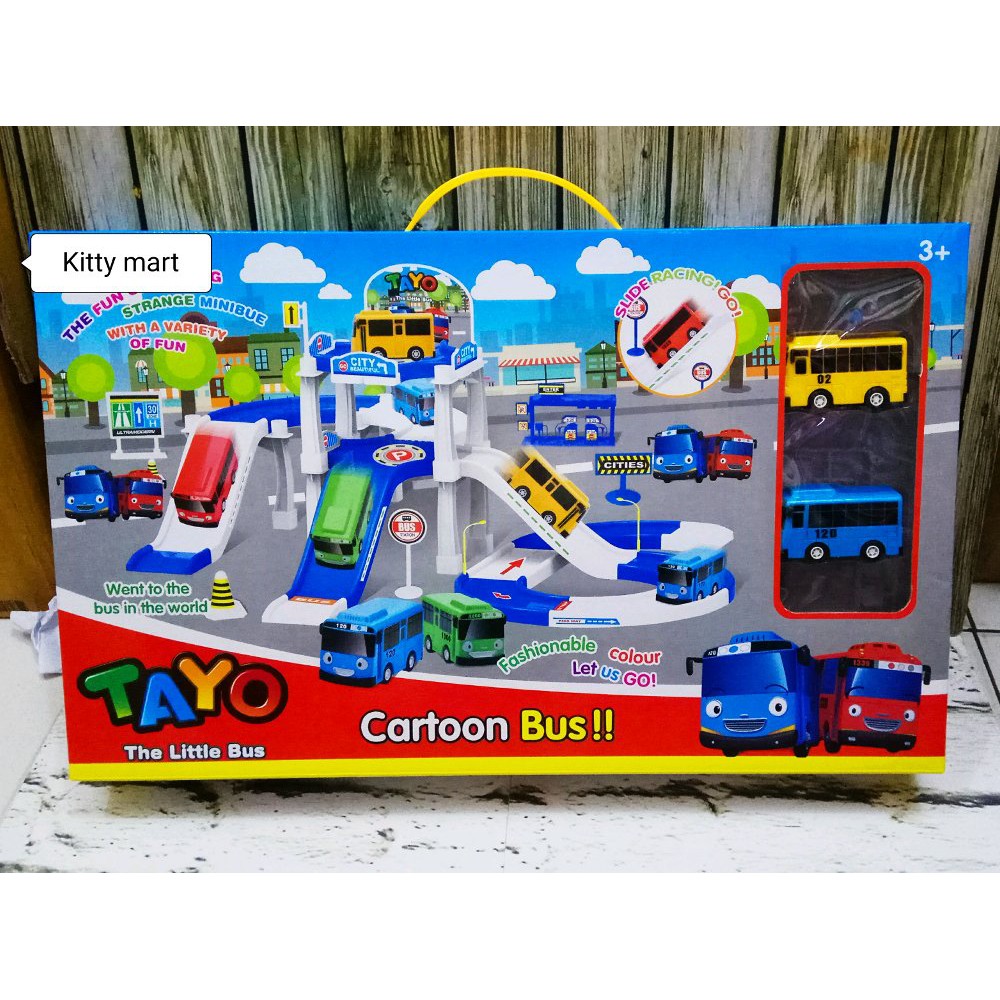 MAINAN TAYO THE LITTLE BUS PARKING TRACK SET ZY001 MAINAN TAYO THE LITTLE BUS PARKING TRACK SET ZY001