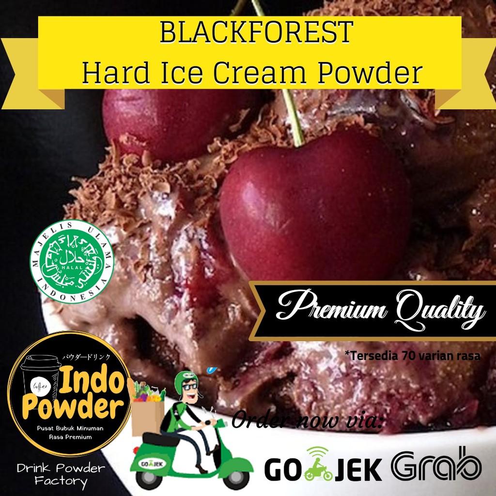 Bubuk Ice Cream rasa Blackforest 1Kg - Bubuk es Krim rasa Blackforest 1Kg