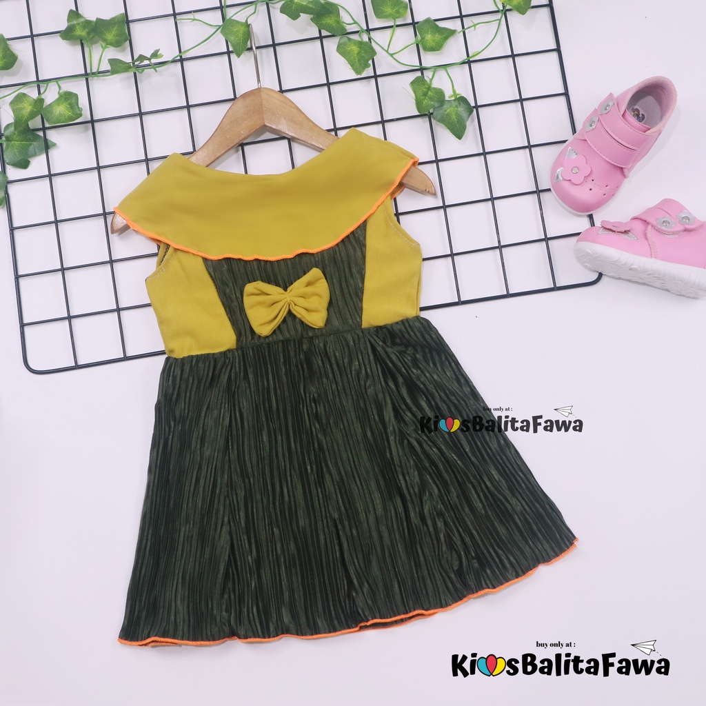 Dress Najwa uk 1-2 Tahun / Baju Anak Perempuan Gaun Pesta Import Murah Dres Cantika Yukensi