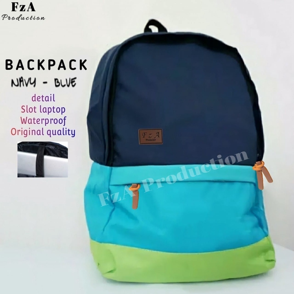 Tas Ransel Punggung Distro Casual Pria Wanita / Tas Ransel Laptop Original - FzA Gratis Dompet BUY 1 GET 1