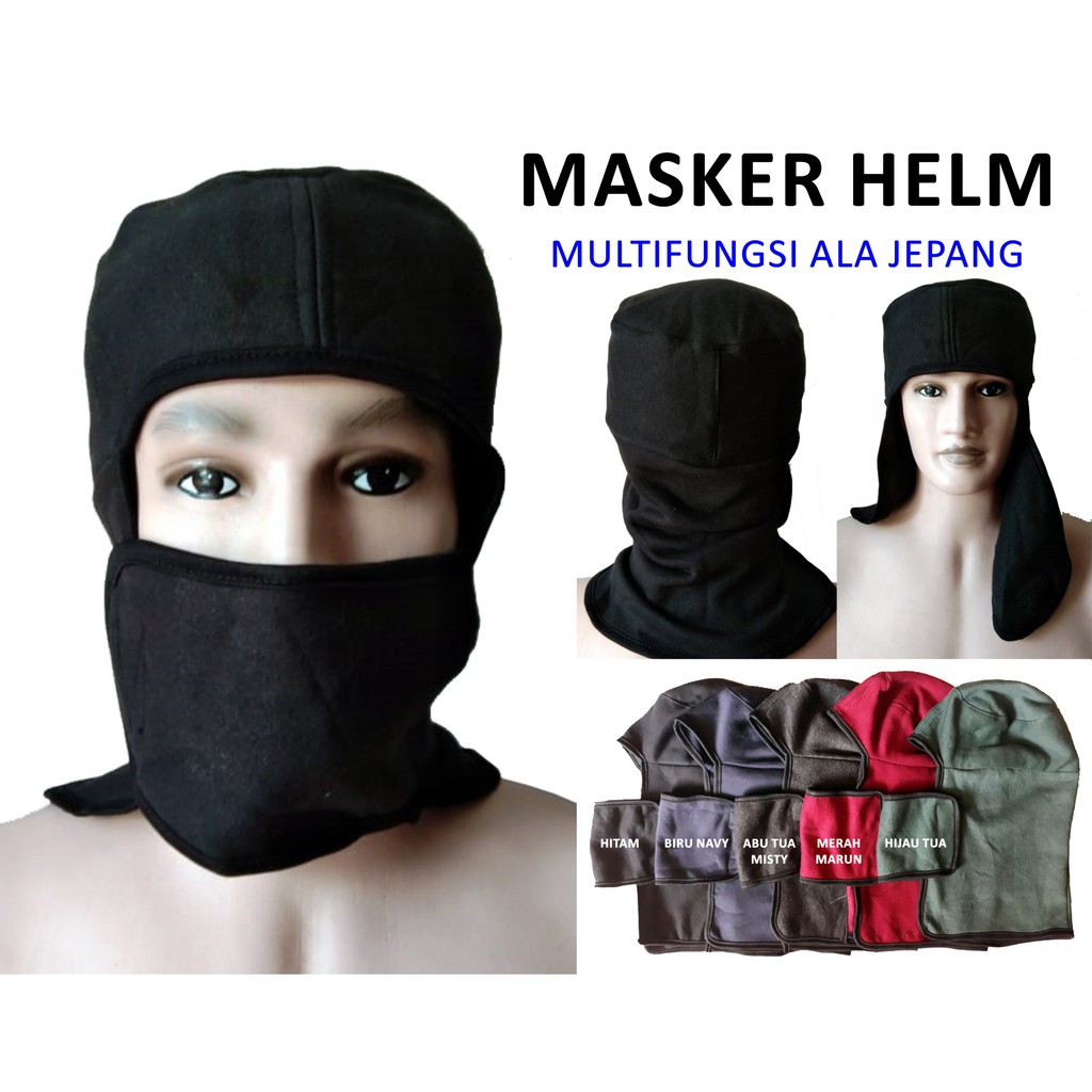 Masker Helm / Alas Helm / Masker Balaclava Kupluk Multifungsi ala Topi Jepang