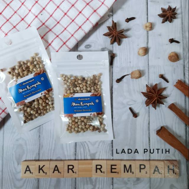 

Lada Putih Butir Kemasan Ekonomis / White Pepper / isikeranjangmu akarrempah