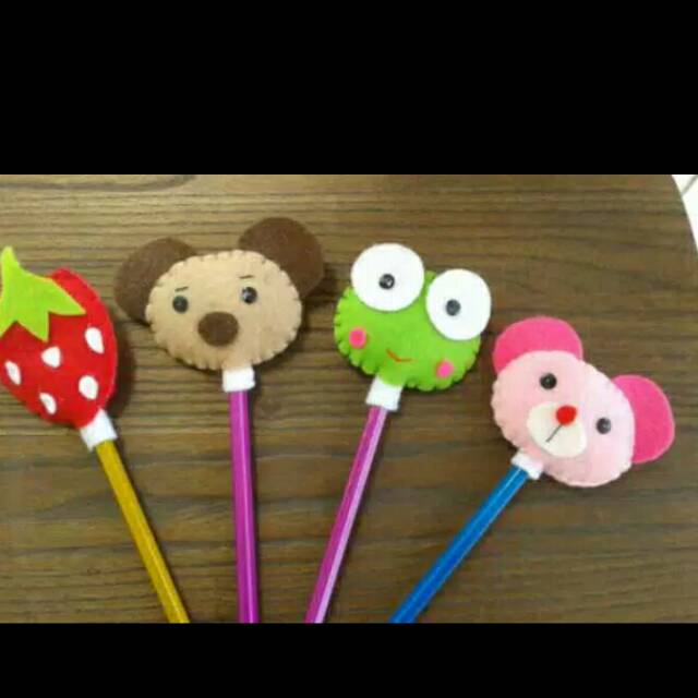 

Pensil kreasi flanel lucu unik.... 1 kilo muat 65 pc