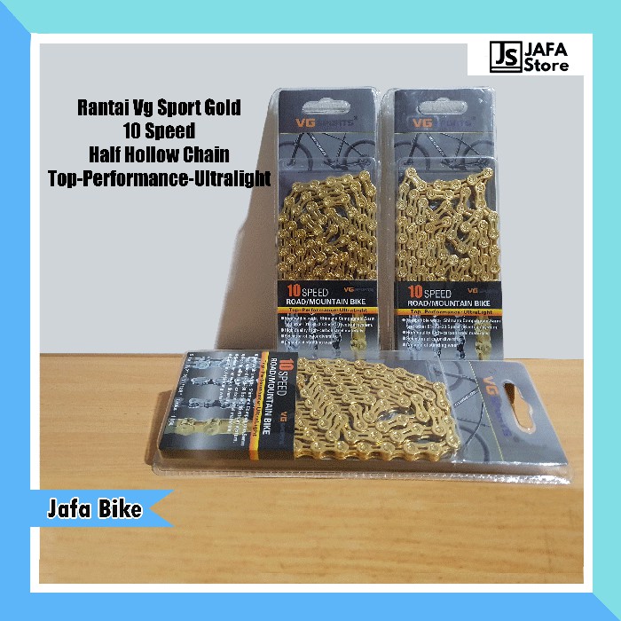 VG Sports Rantai sepeda 10 speed Gold