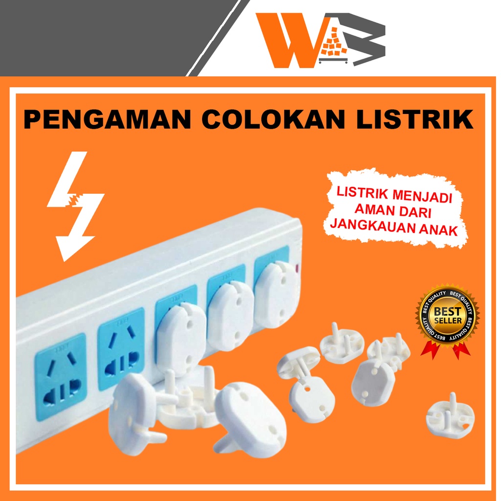 COD Pengaman Stok Kontak Penutup Colokan Listrik Pelindung Safety Socket Plug EU Dari Anak Bayi C75