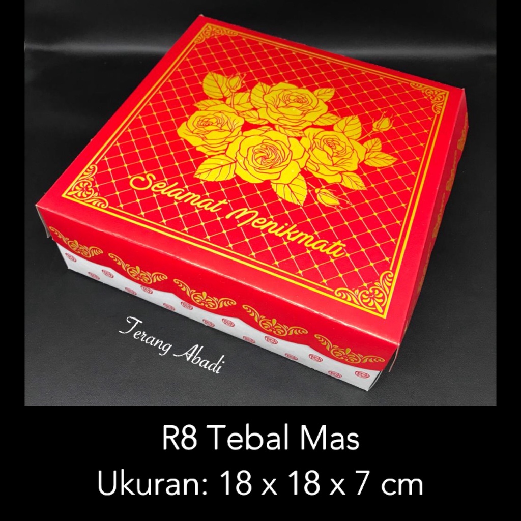 Dus Nasi R8 18x18x7 cm Tebal Mas / Dus Snack / Dus Roti / Dus Hajatan / Dus Box/ Dus Nasi/ Snack Box / dos/ Kotak Snack Roti Kue/ Kardus acara/ Box Snack/ Dos/ kotak kue/ dos jajan/ kerdus makanan