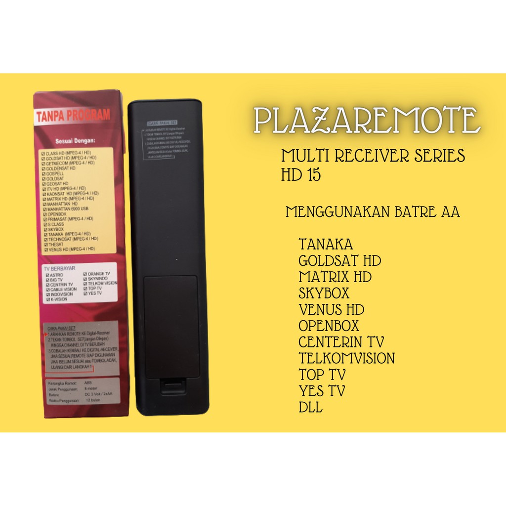 Remote RECEIVER PARABOLA MULTI HD12 HD13 HD 15 ASTRO BIGTV CABLEVISION INDOVISION KVISION ORANGE TOP