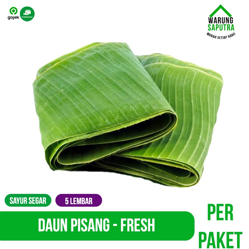 

Daun Pisang Hijau Segar per Paket 5 Lembar Bandung