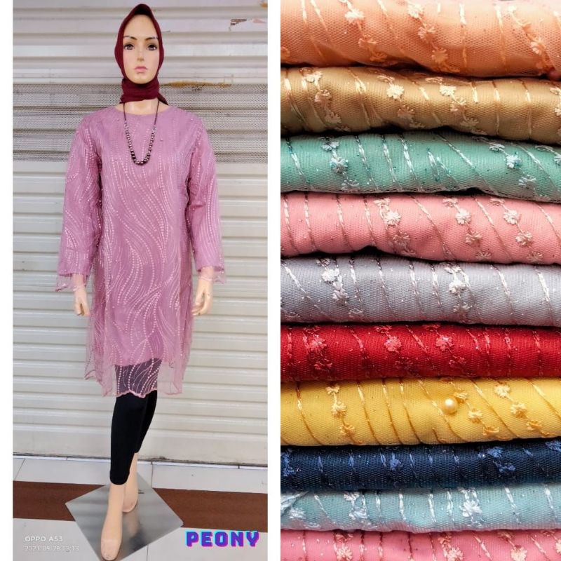 Dress tunik tile muslim wanita bahan berkualitas