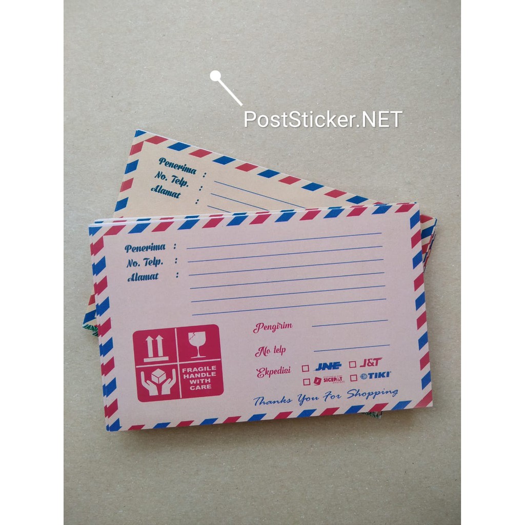 

Sticker Alamat Pengiriman all Olshop corak Pos Cokelat