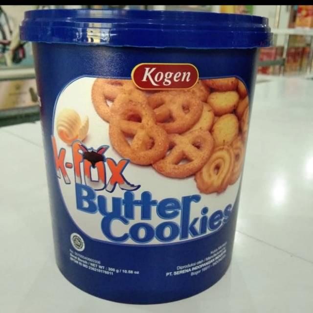 Jual Kogen KFox Butter Cookies 300grBiskuit Toples RenyahGrosirMurah Indonesia