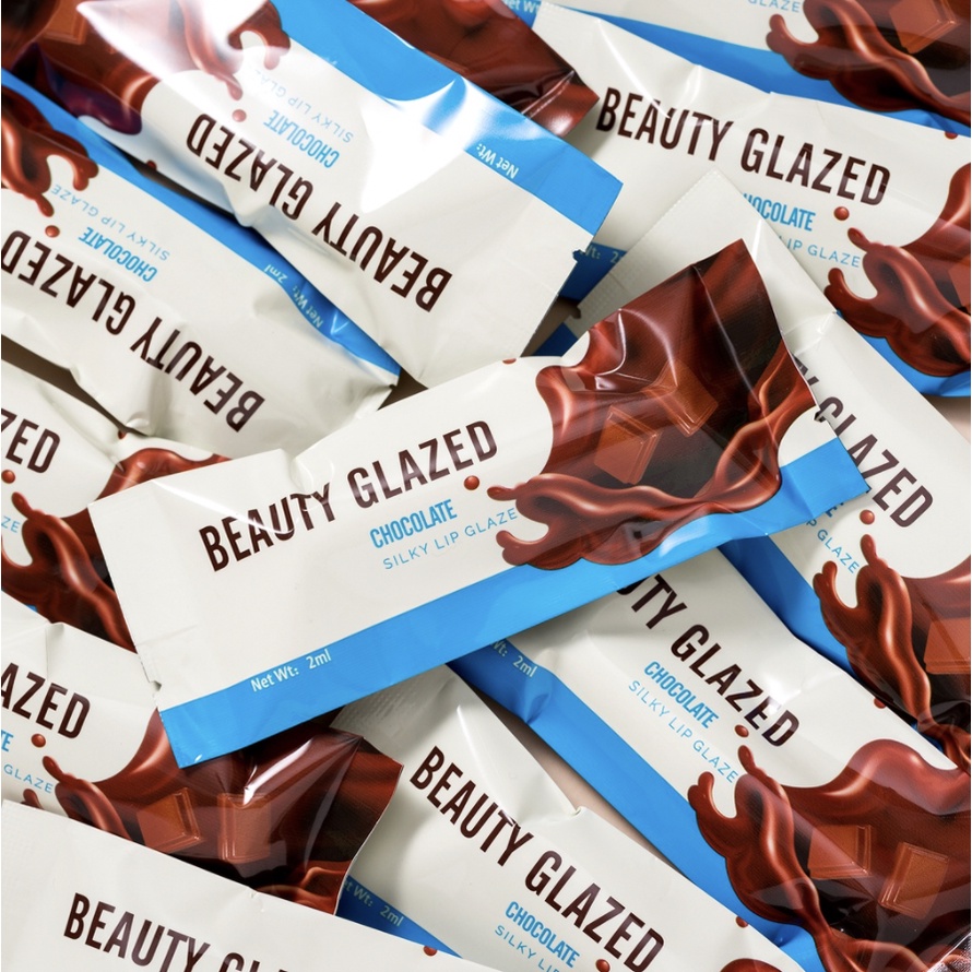 BEAUTY GLAZED Lipstik Coklat Putih White Chocolate Silky Lip Glaze Lipstick Matte Smooth Liquid BG002