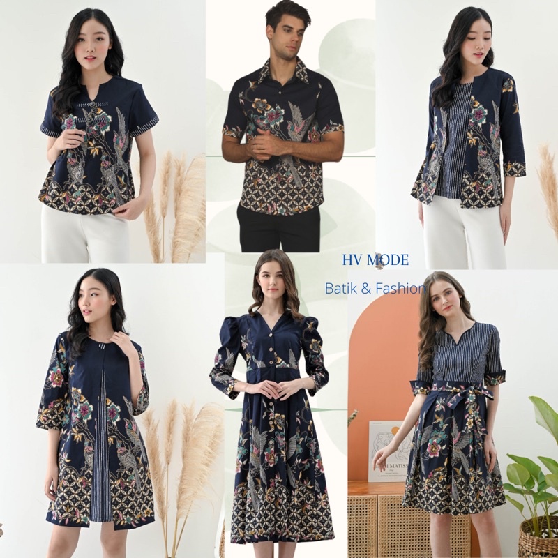 Set Couple Batik RM Navy