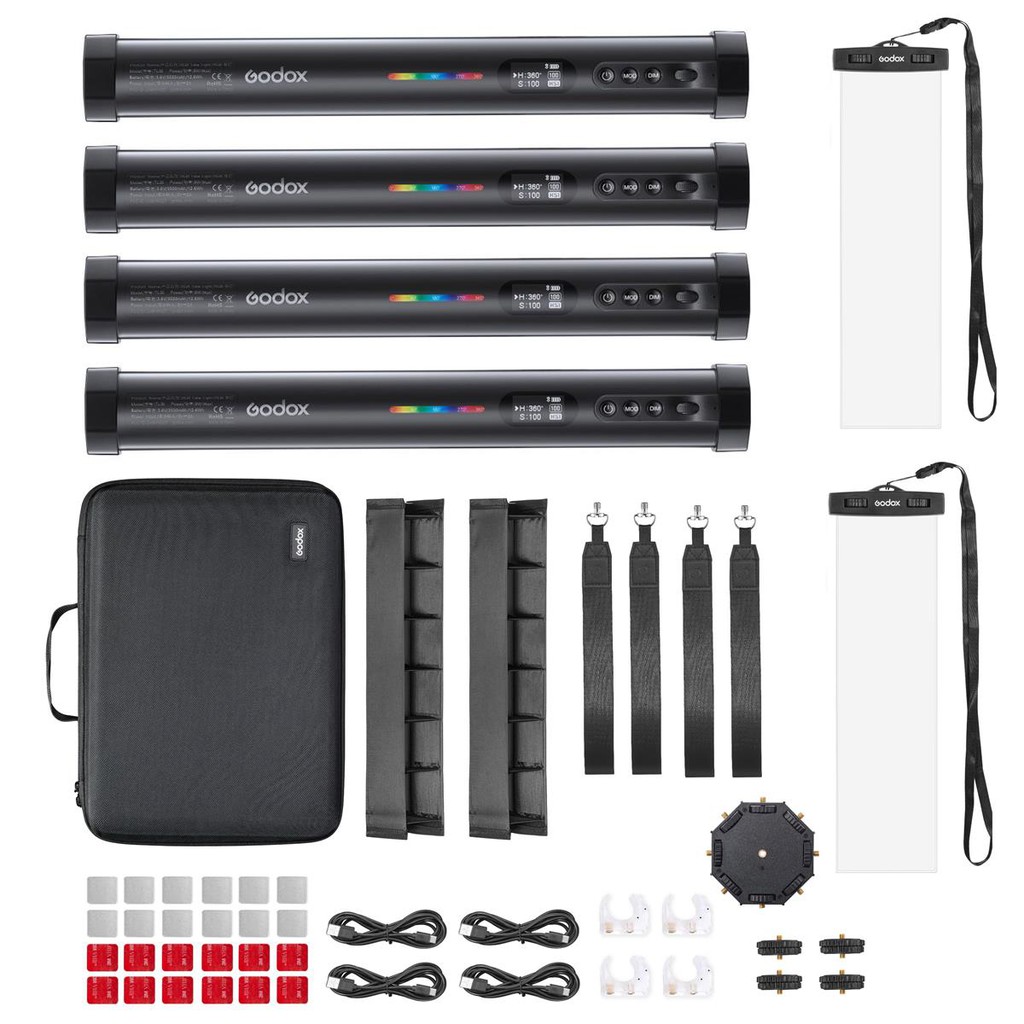 Godox TL30 RGB LED Tube Light 4-Light Kit