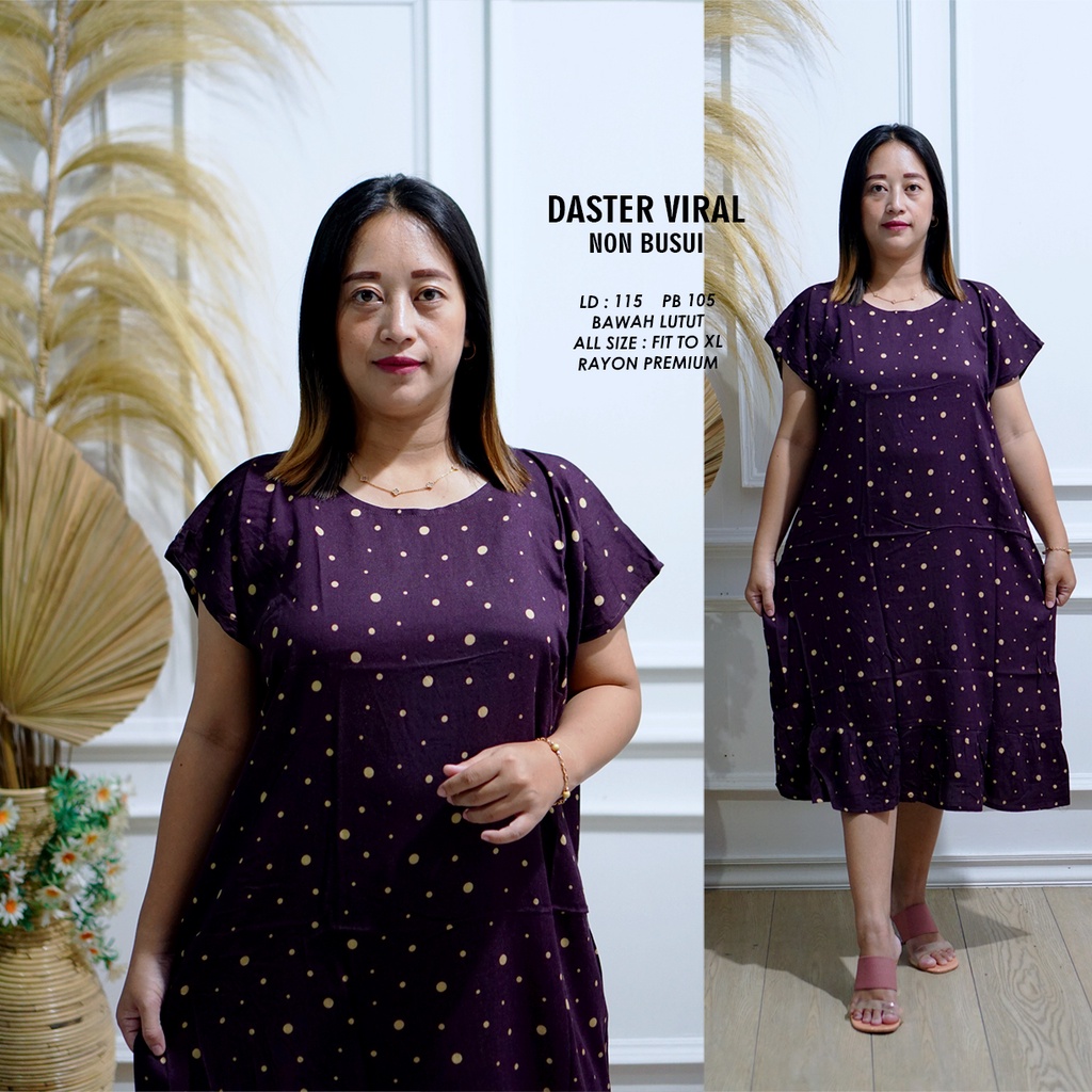 DASTER RUFFLE | DASTER VIRAL MOTIF | DASTER KEKINIAN | DASTER RAYON MURAH BAWAH LUTUT NON BUSUI-3