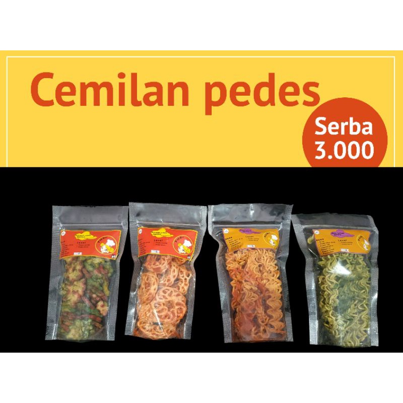 

pedesan / aneka jajanan pedas / mie kriuk / Kerupuk seblak serba 3 ribu