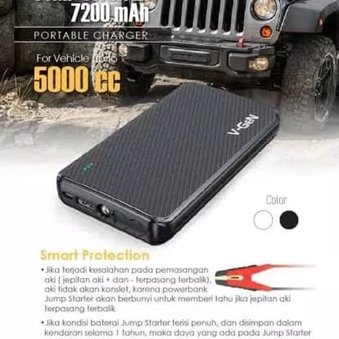 POWER BANK JUMPER V GEN CA 04 7200MAH POWER BANK AKI MOBIL DUAL OUTPUT