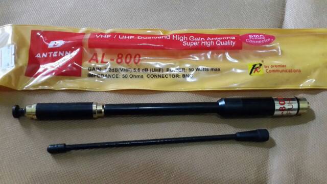 Antena AL800 Superstik, AL 800 Dualband Vhf Uhf Super Stik stick buntut tikus double loading hitam