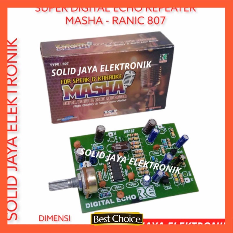 KIT SUPER DIGITAL ECHO REPEATER MIC KARAOKE MASHA RANIC 807