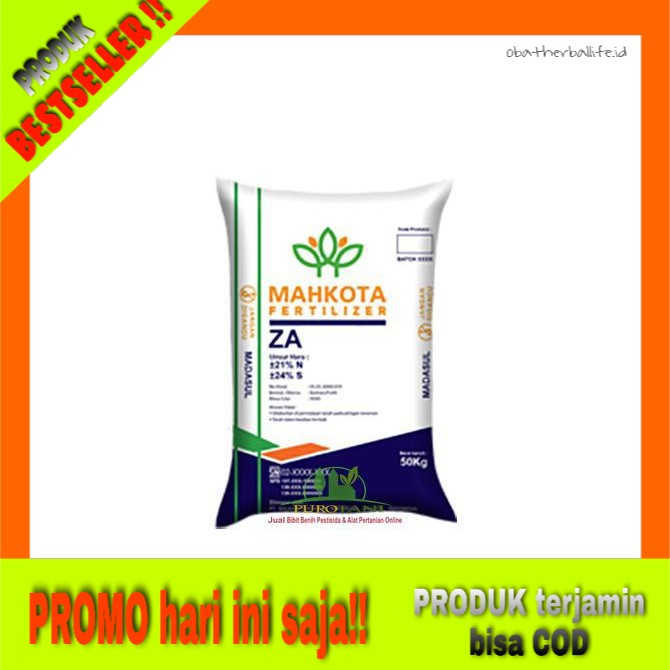 Promo Pupuk Za Ammonium Sulfat Pupuk Za Putih Mahkota Repack 1Kg