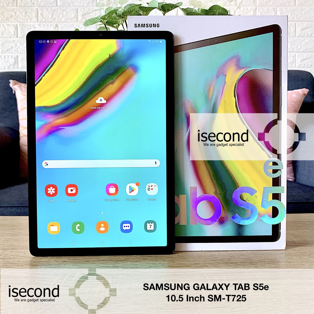 Samsung Galaxy Tab S5e 10.5 Inch SM-T725 4G LTE Second Fullset Mulus