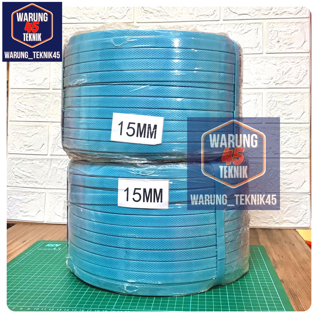 Plastik strapping Straping Band 15 mm Berat 7 kg Tali Biru Straping