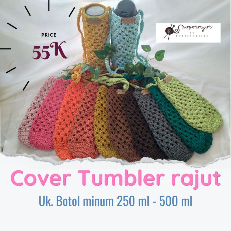 COVER TUMBLER RAJUT / SARUNG BOTOL MINUM RAJUT