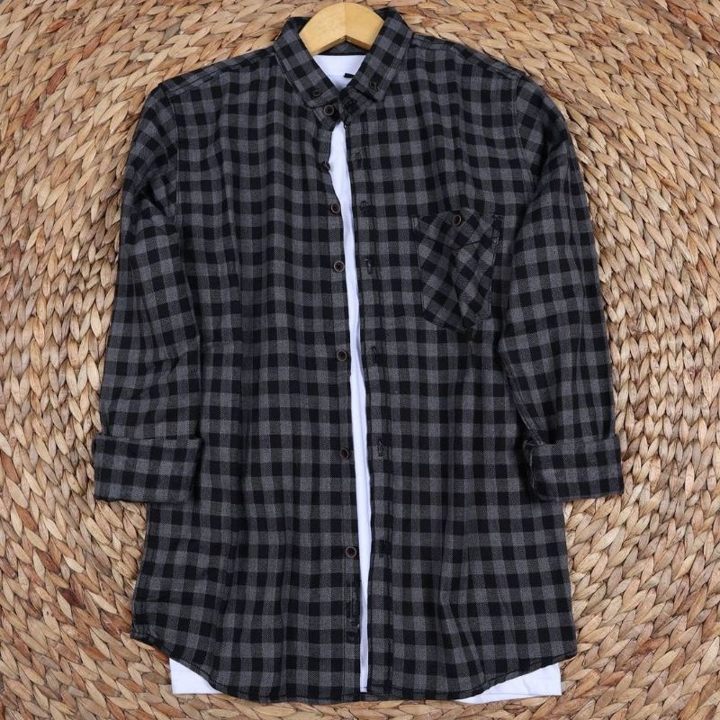 Other kemeja Lengan Panjang Pria Wanita Hijab Ootd Cewek flanel kotak kotak terlaris saat ini Viral tiktok-PREMIUM F3