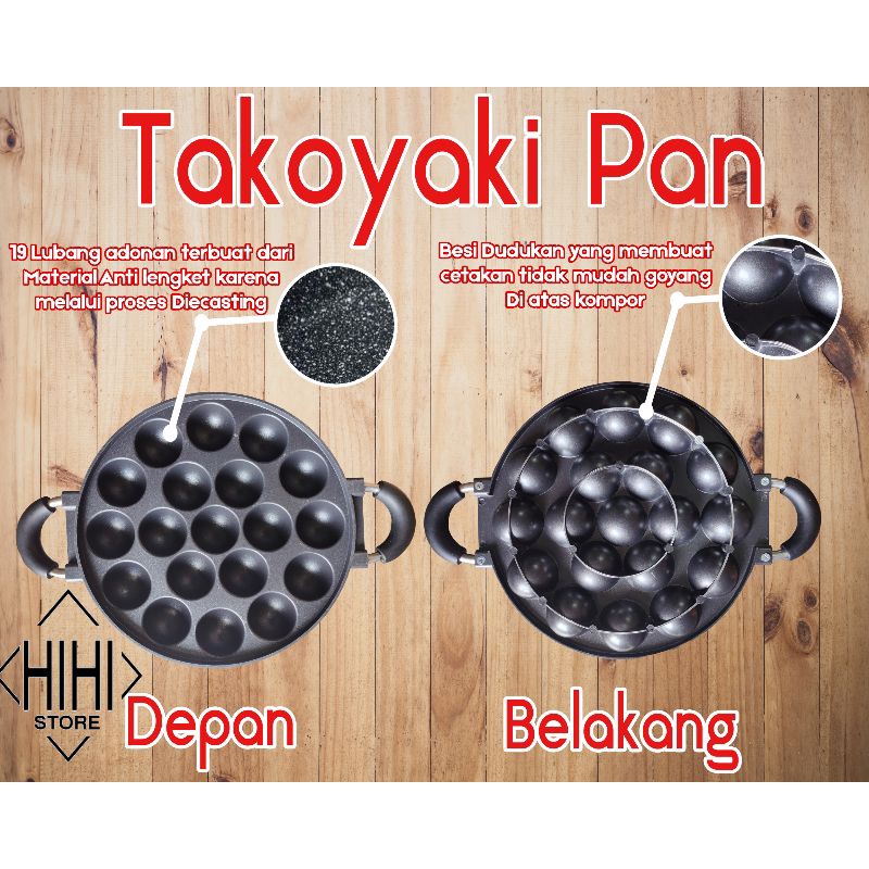 Cetakan Kue Takoyaki 19 Lubang Anti Lengket - Takoyaki 19 Lubang - Cetakan kue takoyaki - Cetakan 19 lubang suggo - cetakan takoyaki - cetakan 19 suggo