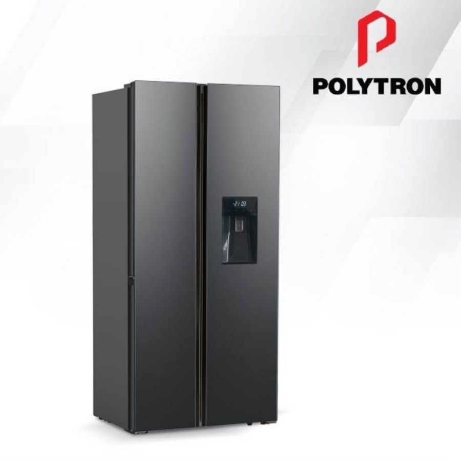 Kulkas Side By Side Polytron PRS480X Polytron New Belleza Inverter Lemari Es PRS 480X