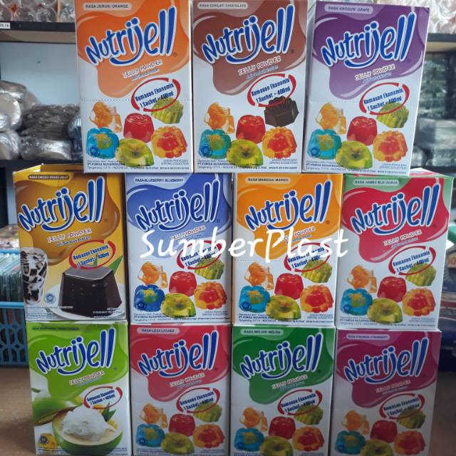 

Nutrijell / Nutrijel Kemasan Ekonomis 10gr 1 box isi 12 sachet