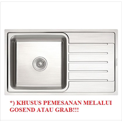 Wasser Bak Cuci Piring / Kitchen Sink 1 Lubang Plus Meja Stainless 304