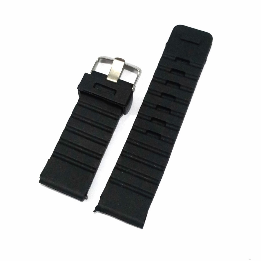 tali jam tangan karet NIXON hitam ukuran 22mm / 24mm strap jam tangan karet murah grosir