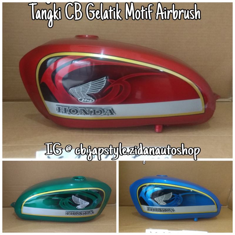 Tangki CB Tengki CB Gelatik CB 100 motif airbrush bisa request warna motif dll tiger megapro GL dll
